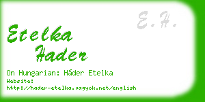 etelka hader business card