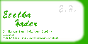 etelka hader business card